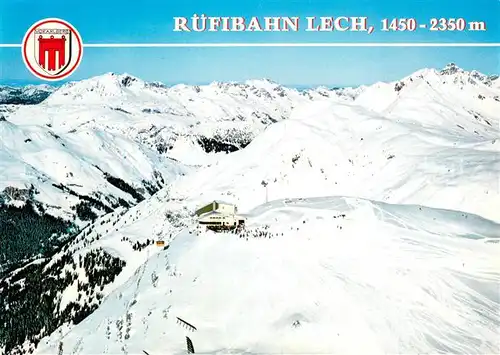 AK / Ansichtskarte Lech_Vorarlberg Ruefibahn Bergstation Fliegeraufnahme Lech Vorarlberg