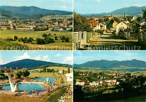AK / Ansichtskarte Furth_Wald Gesamtansicht Hauptstrasse Freibad Furth_Wald