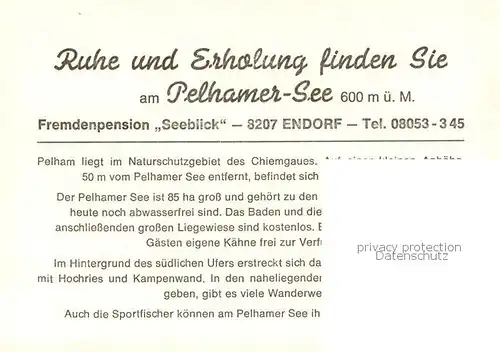 AK / Ansichtskarte Pelham_Oberbayern Pension Seeblick Panorama Pelhamer See Alpen Pelham Oberbayern