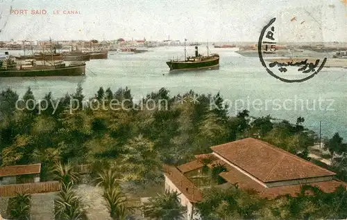 AK / Ansichtskarte Port Said_Egypt Le Canal 