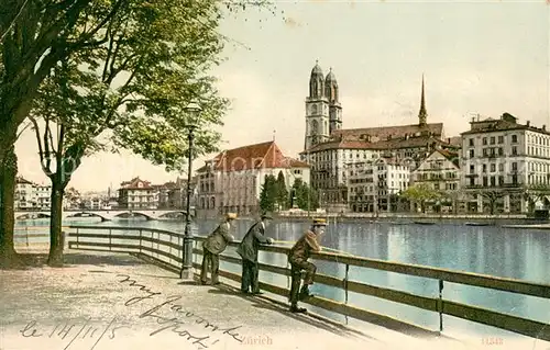 AK / Ansichtskarte Zuerich_ZH Partie an der Limmat Zuerich_ZH