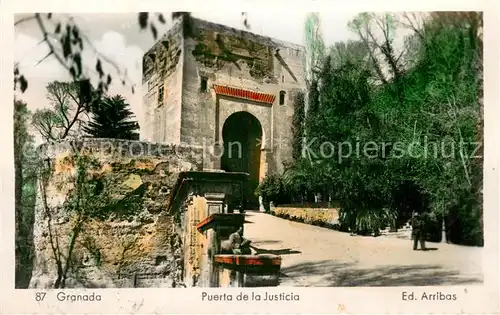 AK / Ansichtskarte Granada_Andalucia_ES Puerta de la Justicia 