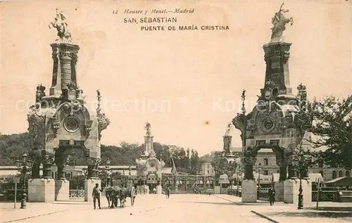 AK / Ansichtskarte San_Sebastian__Pais_Vasco_ES Puente de Maria Cristina 