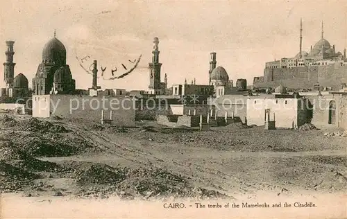 AK / Ansichtskarte Le_Caire__Egypt Tombeaux de Mamalouks et Citadelle 