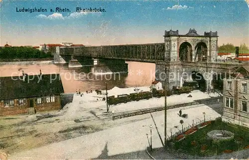 AK / Ansichtskarte Ludwigshafen_Rhein Rheinbruecke Ludwigshafen Rhein