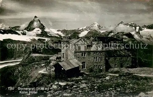 AK / Ansichtskarte Gornergrat_Zermatt_VS Kulm Hotel mit Matterhorn 