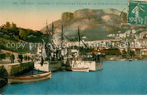 AK / Ansichtskarte Monaco Le Port Le Palais du Prince et la Tete de Chien Monaco