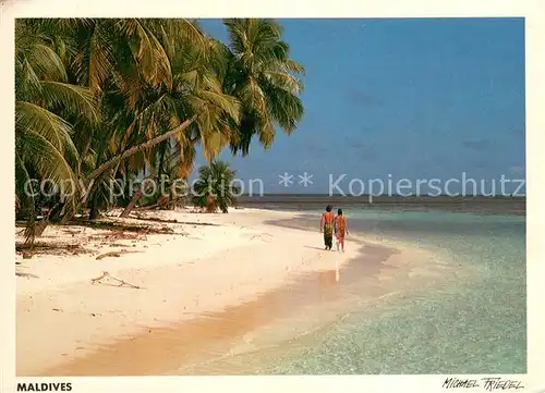 AK / Ansichtskarte Malediven_Maldives Strandpartie 