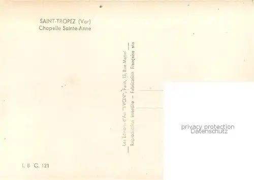 AK / Ansichtskarte Saint_Tropez_Var Chapelle Sainte Anne Saint_Tropez_Var