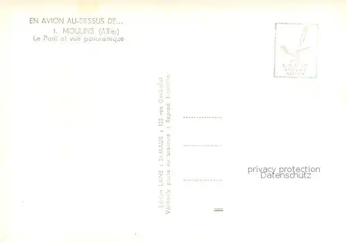 AK / Ansichtskarte Moulins_03_Allier Le Pont et vue panoramique Vue aerienne 