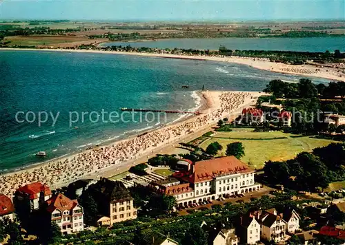 AK / Ansichtskarte Travemuende_Ostseebad Kuestenpanorama Strand Kurhotel Travemuende_Ostseebad