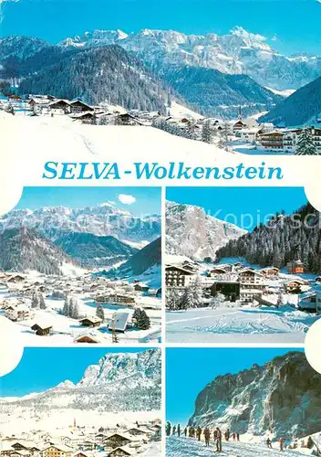 AK / Ansichtskarte Selva_Gardena_Wolkenstein_Dolomiti_IT Panorama Wintersportort Alpen 