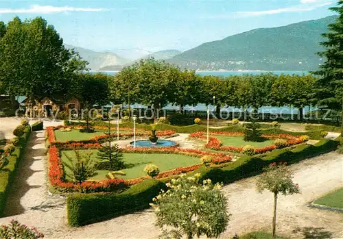 AK / Ansichtskarte Porto_Valtravaglia_Portovaltravaglia_IT Parkanlagen Uferpromenade am Lago Maggiore 