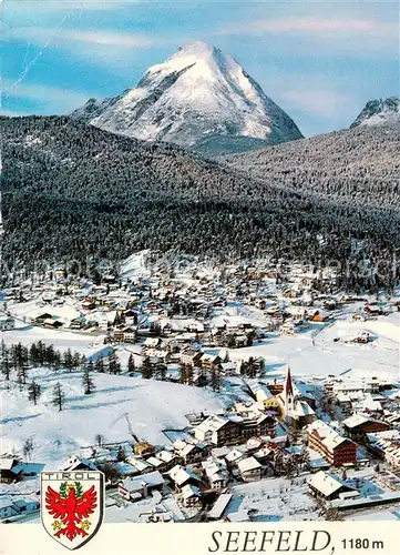 AK / Ansichtskarte Seefeld_Tirol Panorama Wintersportplatz Hoehenluftkurort mit Hohe Munde Seefeld Tirol
