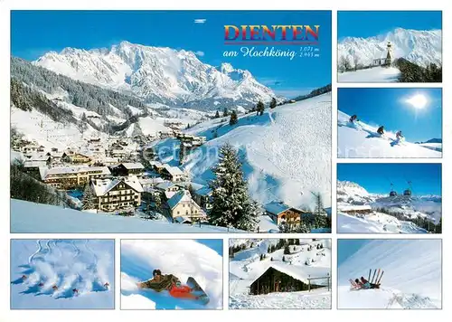 AK / Ansichtskarte Dienten_Hochkoenig Panorama Wintersportplatz Alpenpanorama Dienten Hochkoenig