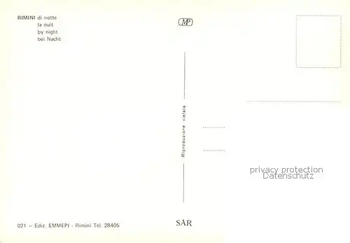 AK / Ansichtskarte Rimini_IT di notte 