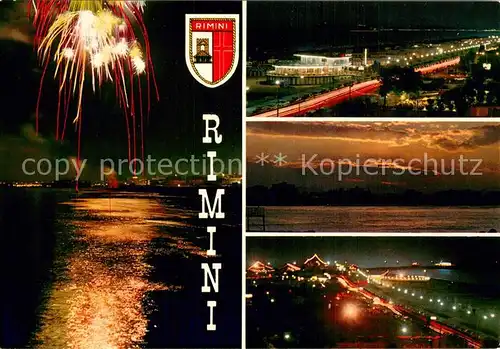 AK / Ansichtskarte Rimini_IT di notte Feuerwerk 