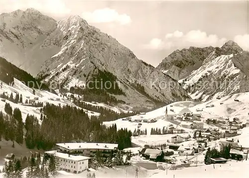 AK / Ansichtskarte Hirschegg_Kleinwalsertal_Vorarlberg Winterpanorama Alpen Elferkopf Zwoelferkopf Widderstein Hirschegg_Kleinwalsertal