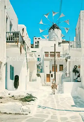 AK / Ansichtskarte Myconos_Mykonos_Micono_Greece Malerische Strasse 