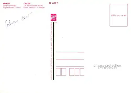 AK / Ansichtskarte Krakow_Krakau The Royal Castleat Wawel Gothic cathedral Krakow Krakau
