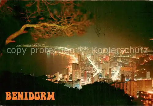 AK / Ansichtskarte Benidorm_ES Vista nocturna 