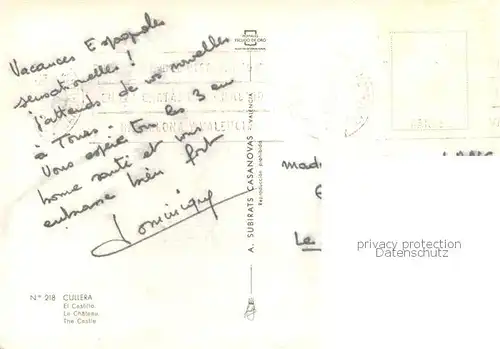 AK / Ansichtskarte Cullera_Valenciana_ES El Castillo 