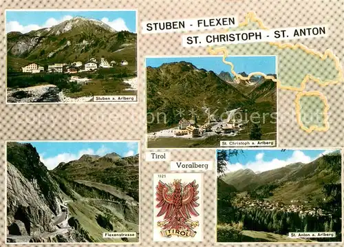 AK / Ansichtskarte Stuben__Vorarlberg_Tirol_AT Panorama St Christoph Flexenstrasse St Anton 