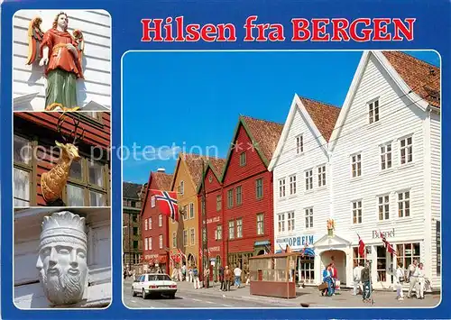 AK / Ansichtskarte Bergen_Norwegen Bryggen Details Bergen Norwegen