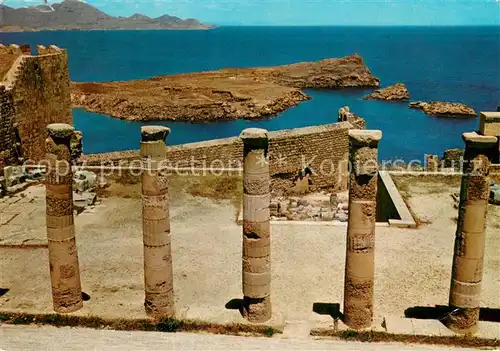 AK / Ansichtskarte Rhodos_Rhodes_aegaeis Akropolis von Lindos Rhodos_Rhodes_aegaeis