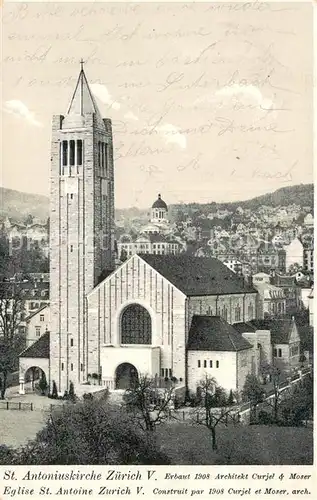 AK / Ansichtskarte Zuerich_ZH St. Antoniuskirche Architekt Curjel & Moser Zuerich_ZH