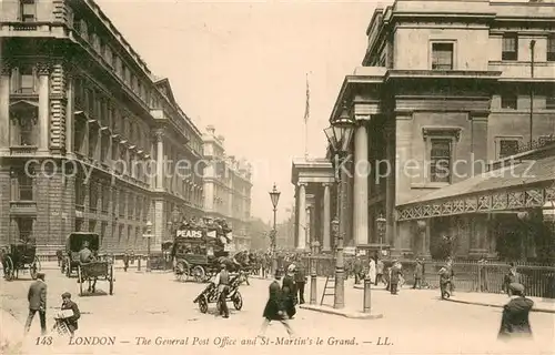 AK / Ansichtskarte London__UK General Post Office and St Martins le Grand 