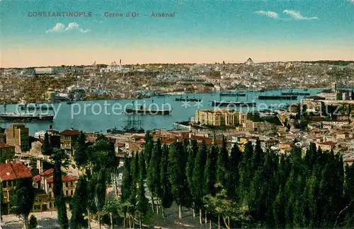 AK / Ansichtskarte Constantinople Corne d Or Arsenal Constantinople