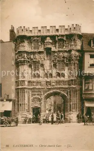 AK / Ansichtskarte Canterbury__Kent_UK Christ Church Gate 