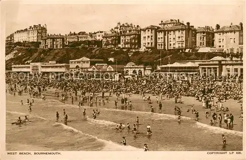 AK / Ansichtskarte Bournemouth_UK West Beach Bournemouth UK