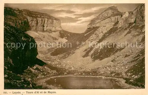 AK / Ansichtskarte Leysin_VD Tours d Ai et de Mayen 