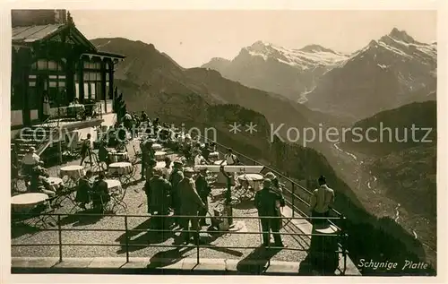 AK / Ansichtskarte Schynige_Platte_BE Panorama Terrasse 