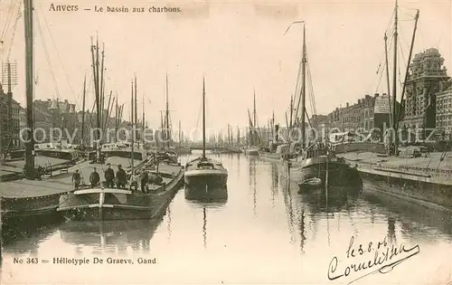 AK / Ansichtskarte Anvers_Antwerpen Le bassin aux charbons Anvers Antwerpen