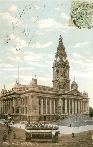 AK / Ansichtskarte Portsmouth__UK Town Hall 