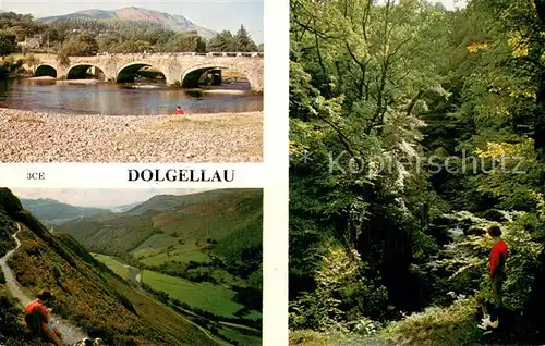 AK / Ansichtskarte Dolgellau_Wales_UK Mawddach Bruecke Landschaftspanorama Waldpartie 