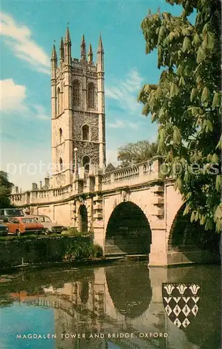 AK / Ansichtskarte Oxford__Oxfordshire_UK Magdalen Tower and Bridge 