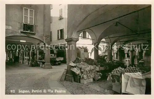 AK / Ansichtskarte Lugano_TI Portici di Via Pessina Lugano_TI