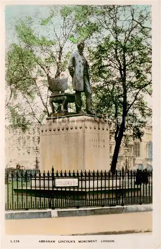 AK / Ansichtskarte London__UK Abraham Lincoln Monument 