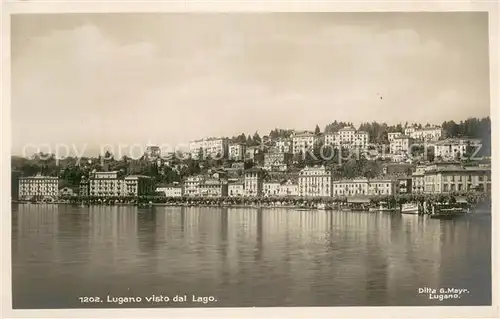 AK / Ansichtskarte Lugano_TI visto dal Lago Lugano_TI