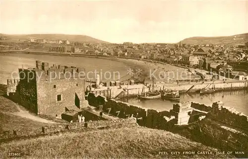 AK / Ansichtskarte Peel__Isle_of_Man_UK Panorama view from castle 