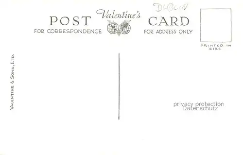 AK / Ansichtskarte Dublin__Ireland_UK O Connell Street Traffic Monument Valentines Post Card 