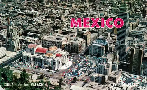 AK / Ansichtskarte Mexico_City_D.F. Centro de la ciudad de los palacios vista aerea 