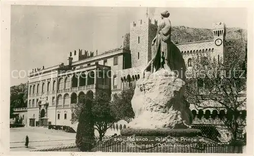 AK / Ansichtskarte Monaco Palais du Prince et Monument Commemoratif Monaco