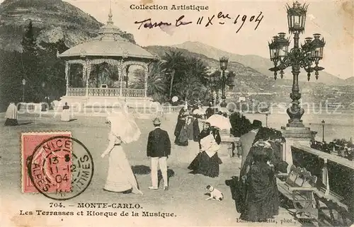 AK / Ansichtskarte Monte Carlo_Monaco Les Terrasses et Kiosque de la Musique 
