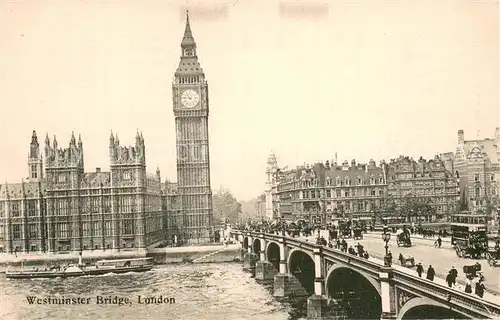 AK / Ansichtskarte London__UK Westminster Bridge 