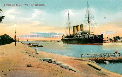 AK / Ansichtskarte Kantara Canal de Suez Vapeur 